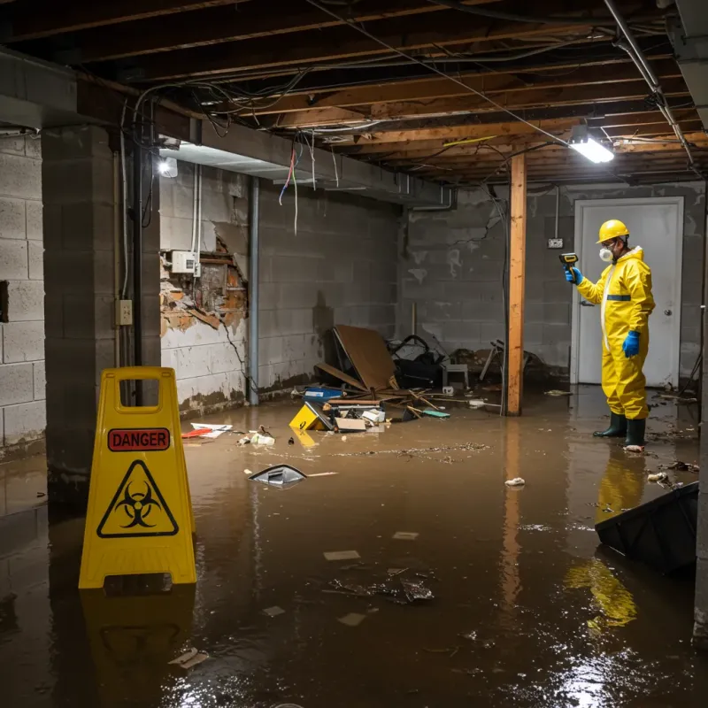 Flooded Basement Electrical Hazard in Clio, AL Property